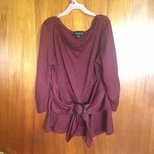 Maroon half sleeve formal wear